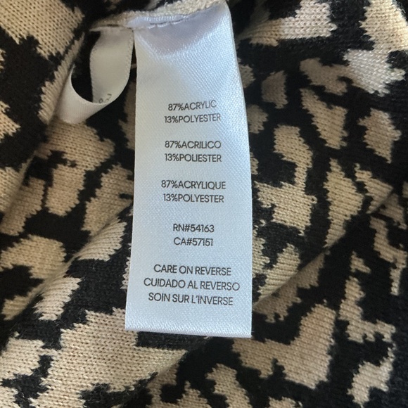 Calvin Klein Sweater Women S Leopard Print Preppy Pullover Classic Designer Glam - Picture 10 of 10